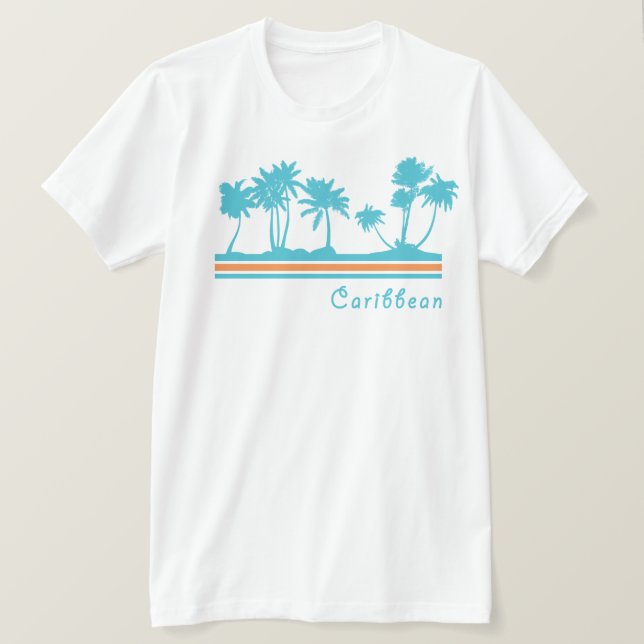 T-shirt rétro des Caraïbes (Design devant)