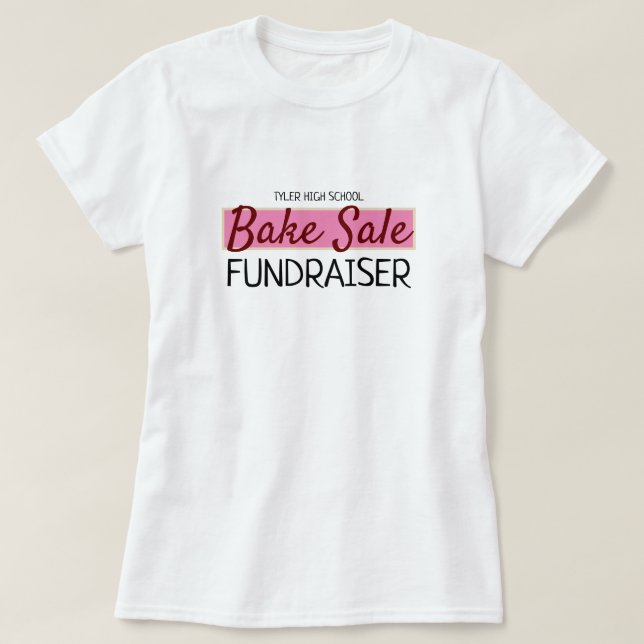 T-shirt Retro Design, Charity Bake Sale Event (Design devant)