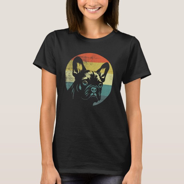 T-shirt Retro Design Chien à Chien à Chien (Devant)