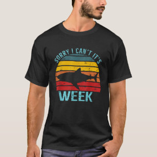 T-shirt Retro Désolé Je ne peux pas c'est la semaine Drôle