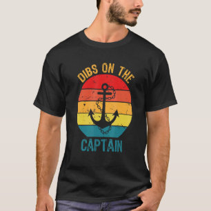 T-shirt Retro Dibs sur le capitaine Pirate
