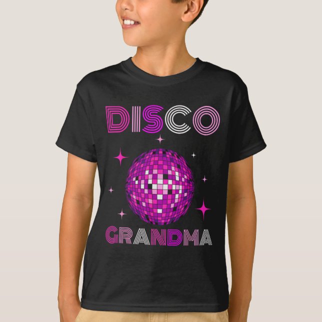 T-shirt Retro Disco Grandma 70s 80s Dance Party Mirror Bal (Devant)