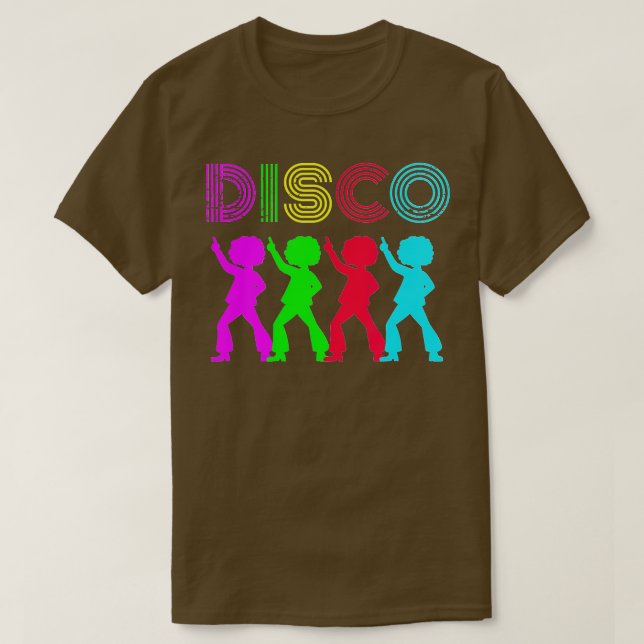 T-shirt Retro Disco Hustle Danser Vintage Thème (Design devant)