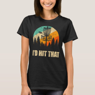 T-shirt Retro Disque Golf Spor Sunset Vintage Frisbee Golf