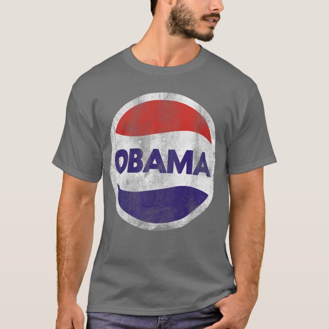 T-shirt Rétro d'Obama affligé (Devant)