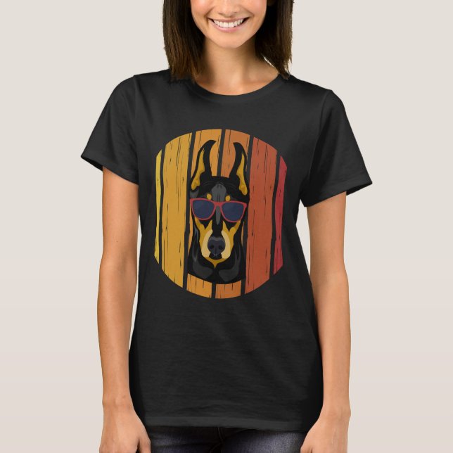 T-shirt Retro Doberman (Devant)