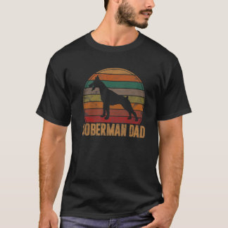 T-shirt Retro Doberman Papa Gift Chien Propriétaire Animau