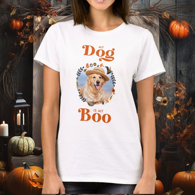 T-shirt Retro Dog est mon Boo Personnalisé Cute Pet Photo (Créateur téléchargé)