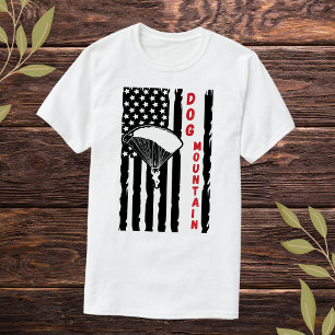T-shirt Retro Dog Mountain Washington Paraglide Skydive