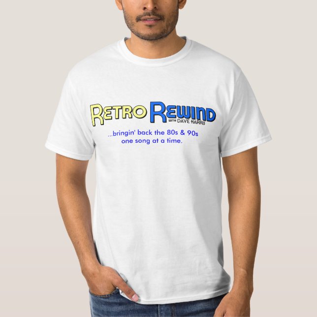T-shirt Rétro dos de bringin de rebobinage… les années 80 (Devant)