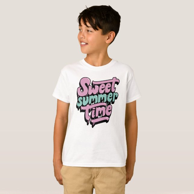 T-shirt Retro Douceur d'Été (Devant entier)