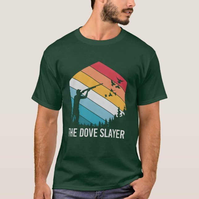 T-shirt Retro Dove Slayer Chasse aux oiseaux pour les chas (Devant)