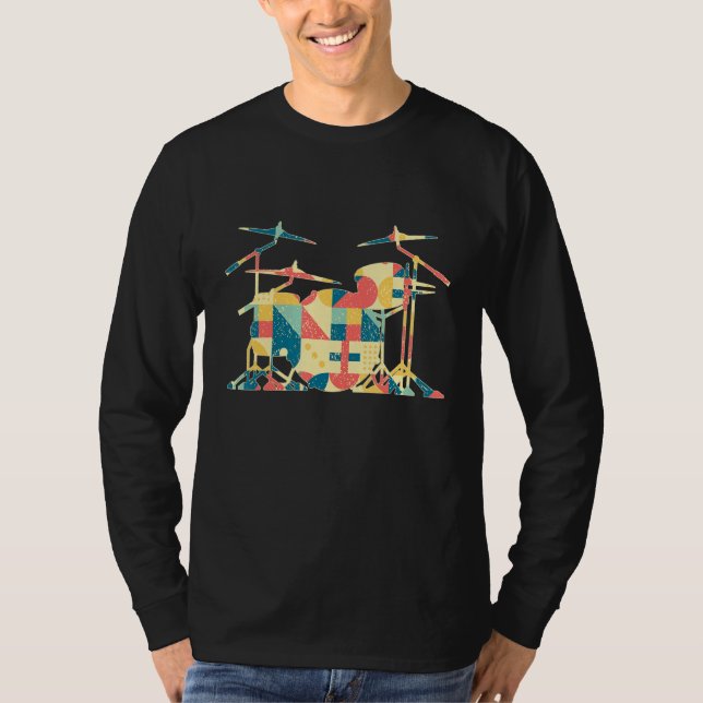 T-shirt Retro Drumming - Drummer (Devant)