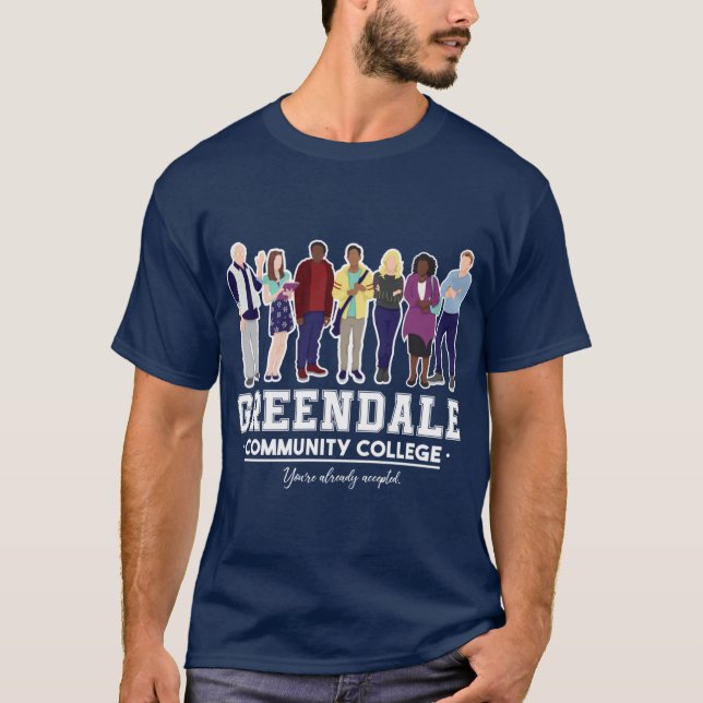 T-shirt rétro du Greendale Community College (Devant)