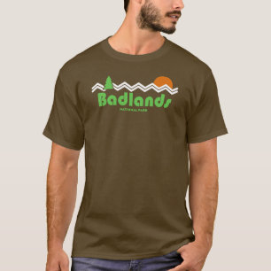 T-shirt Rétro du parc national des Badlands