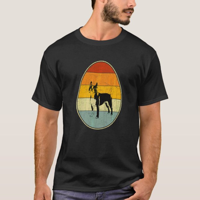 T-shirt Retro Easter Egg Graphic Funny Easter Day Boston T (Devant)