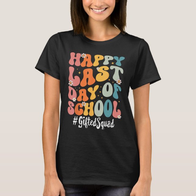 T-shirt Retro ed Squad Joyeux Jour D'Enseignant De L'École (Devant)