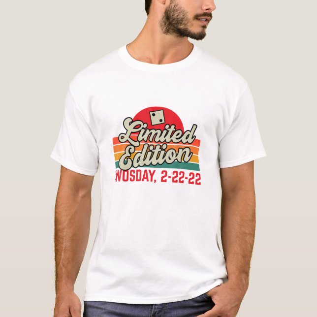 T-shirt Retro Edition Limitée Jour 2-22-22 Funny Twos D (Devant)