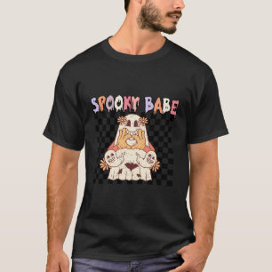 T-shirt Retro Éffrayant bébé Halloween Costume Drôle Boo G