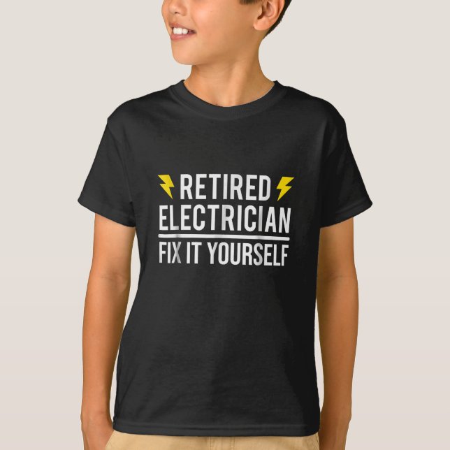 T-shirt Rétro Electrician Fix It Yourself Funny Venin (Devant)