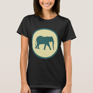T-shirt Retro Elephant Vintage animal sauvage