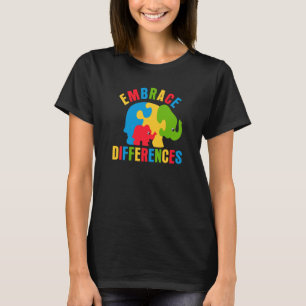 T-shirt Rétro Embrace Différences Hommes Femmes Elephant A