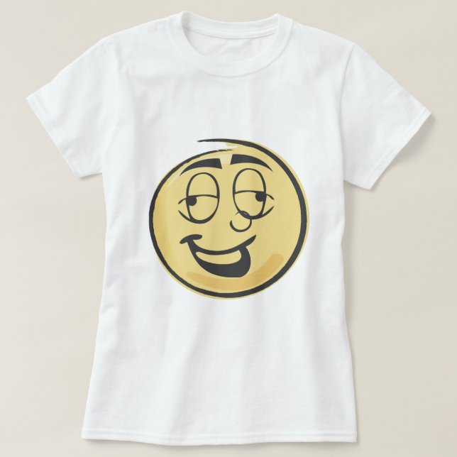 T-shirt Rétro Emoji ivre (Design devant)