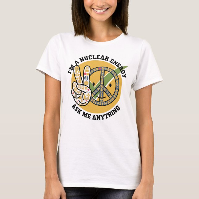 T-shirt Retro énergie nucléaire conception vectorielle art (Devant)