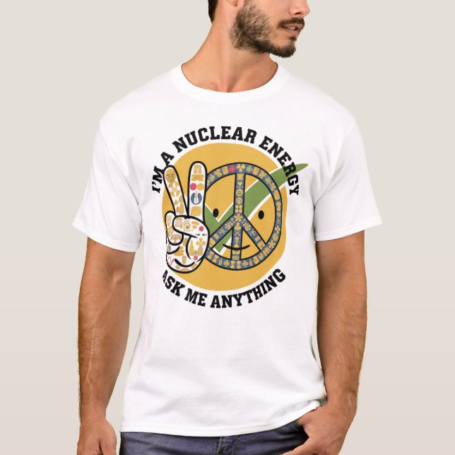 T-shirt Retro énergie nucléaire conception vectorielle art (Devant)