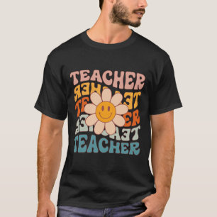 T-shirt Retro Enseignant Daisy Colorful - École élémentair