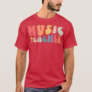 T-shirt Rétro Enseignant Musique Super Funny Musiciens Ret
