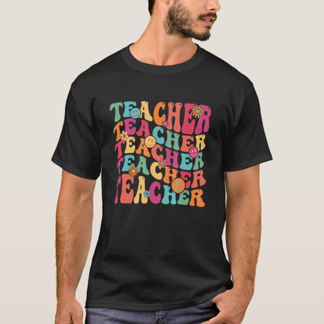 T-shirt Retro Enseignant Super Inspirational Happational R (Devant)