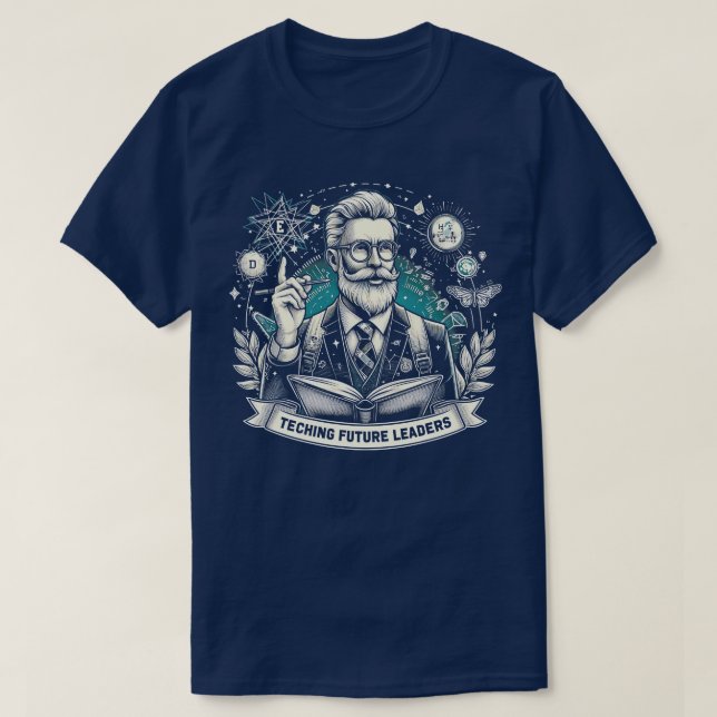 T-shirt Retro Enseigner Les Futurs Dirigeants Professeur R (Design devant)