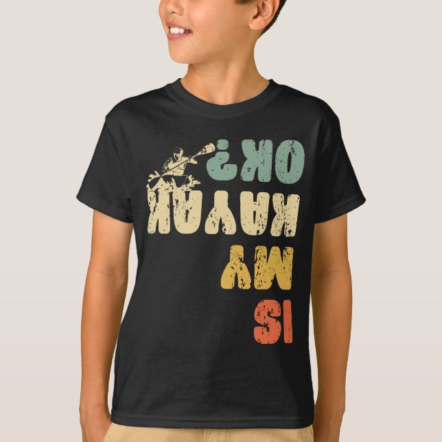 T-shirt Retro Est Mon Kayak Ok Paddle De Kayaker (Devant)