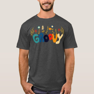 T-shirt Rétro Été Drôle Fleurs du Visage Joyeux Femmes