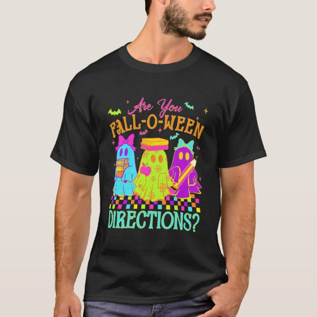 T-shirt Rétro êtes-vous automne ô Ween directions professe (Devant)