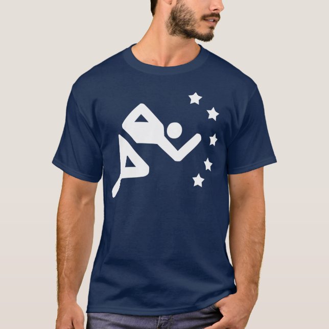 T-shirt Rétro étoile de voie (Devant)