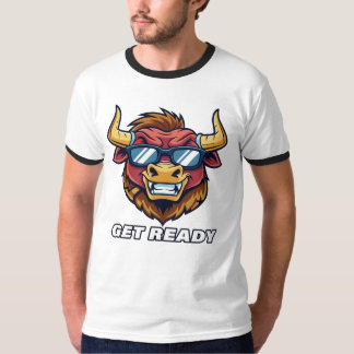T-shirt Retro Evil Bull avec lunettes de soleil et obtenir