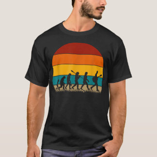 T-shirt Rétro Evolution of Guitar Acoustic Guitar