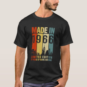 T-shirt Rétro Fabriqué En 1966   57 Ans D'être Génial