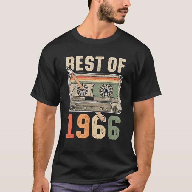 T-shirt Rétro Fabriqué en 1966 Drôle 60 ans Hommes (Devant)
