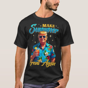 T-shirt Rétro Faire à Nouveau Grand l'Été Donald Trump Été