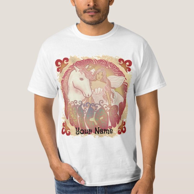 T-shirt Retro Fairy et Unicorn (Devant)