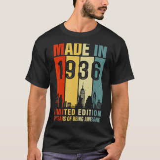 T-shirt Rétro Fait En 1936 87 Ans D'Être Étonnant