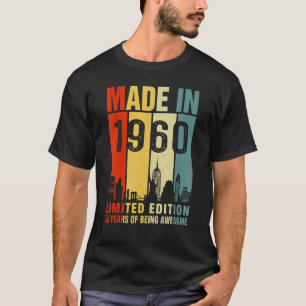 T-shirt Rétro Fait En 1960 63 Ans D'Être Étonnant