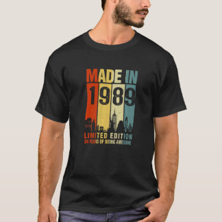 T-shirt Rétro Fait En 1989 34 Ans D'Être Étonnant