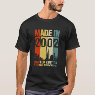 T-shirt Rétro Fait En 2002 21 Ans D'Être Étonnant
