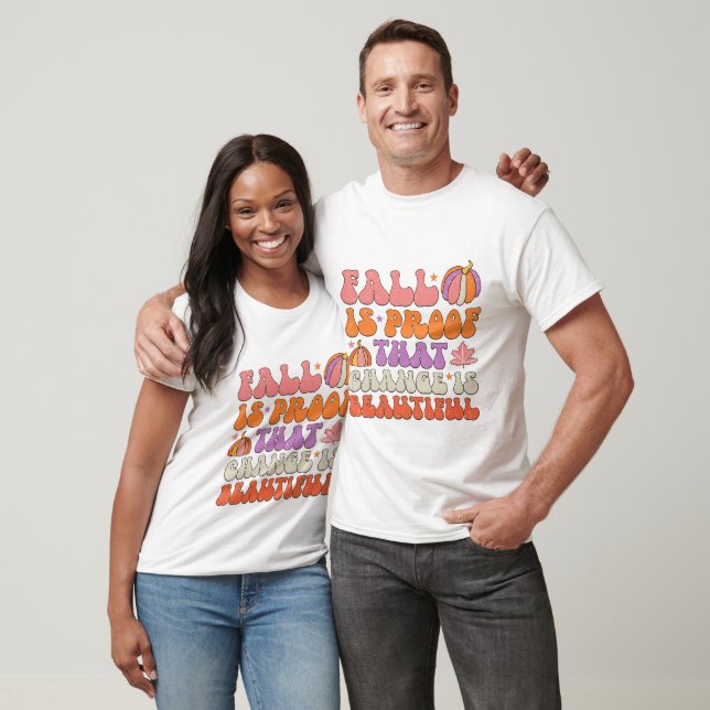 T-shirt Retro Fall est la preuve que le changement est bea (Unisexe)