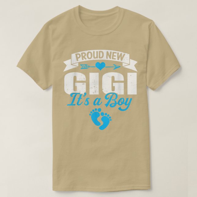 T-shirt Retro Famille Fière Nouveau Gigi C'est un garçon G (Design devant)