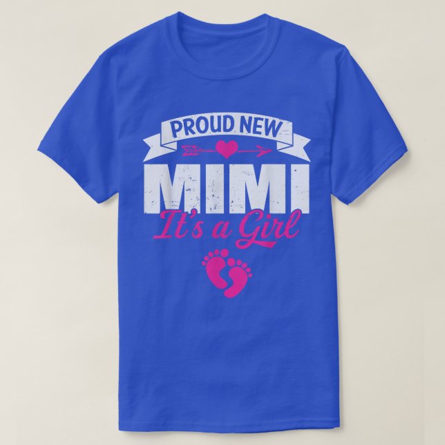 T-shirt Retro Famille Fière Nouveau Mimi C'est une fille G (Design devant)